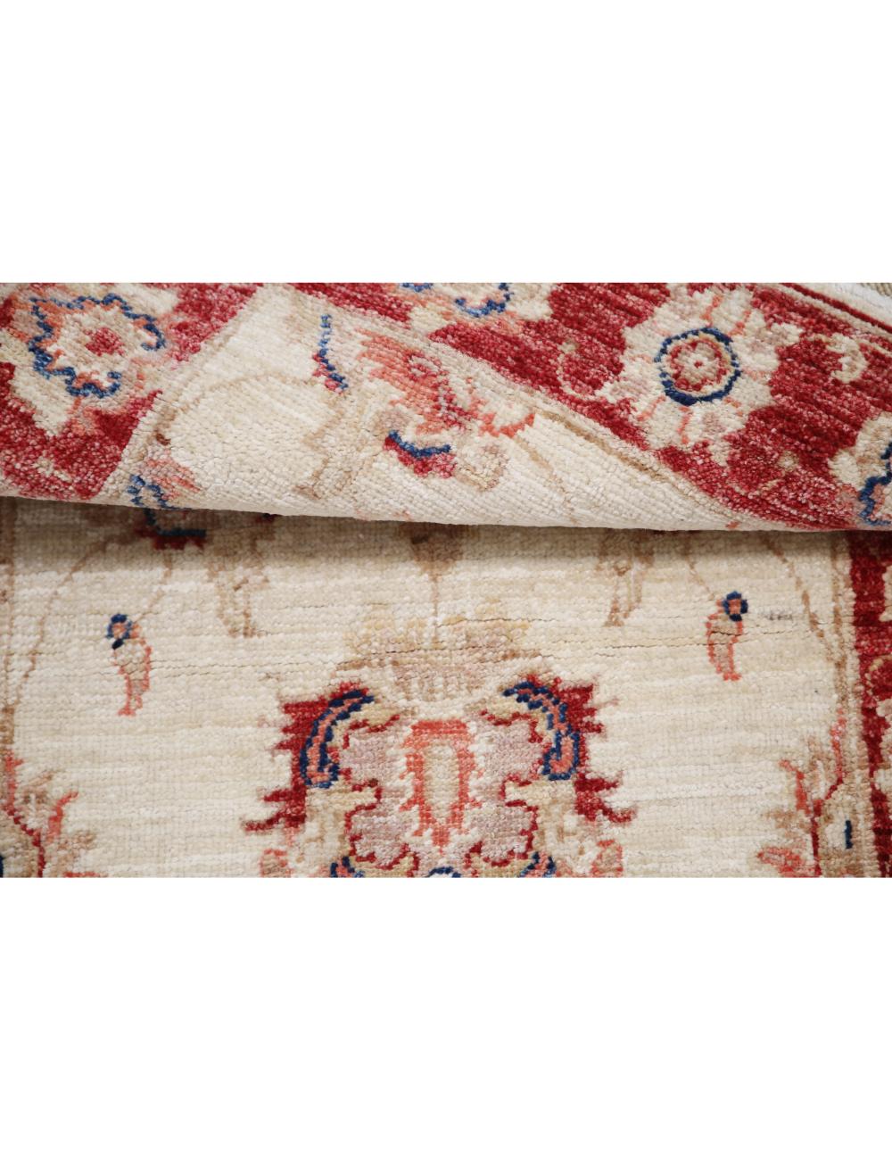 Ziegler 1' 11" X 2' 11" Hand-Knotted Wool Rug 1' 11" X 2' 11" (58 X 89) / Ivory / Red