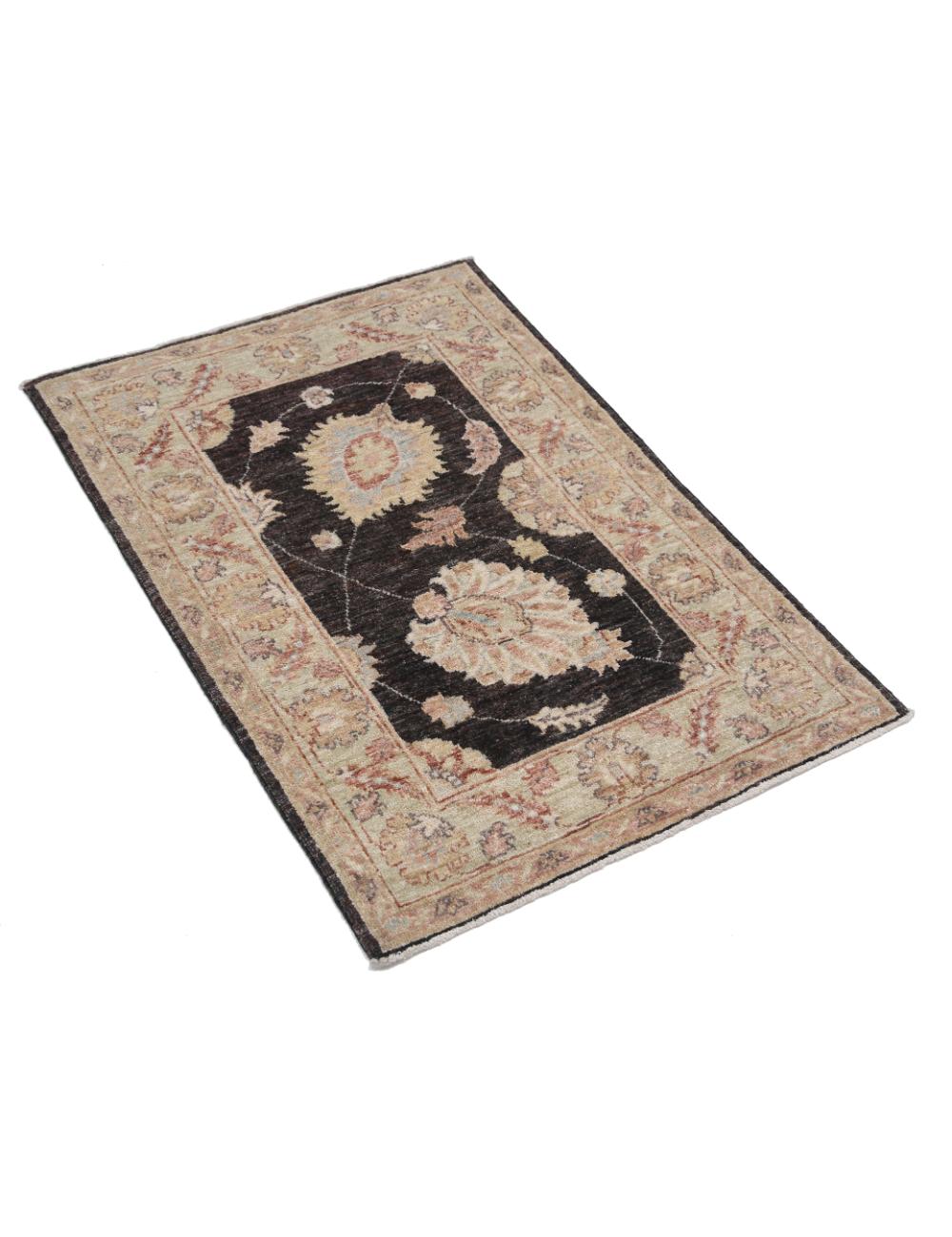 Ziegler 2' 1" X 3' 1" Hand-Knotted Wool Rug 2' 1" X 3' 1" (64 X 94) / Brown / Ivory