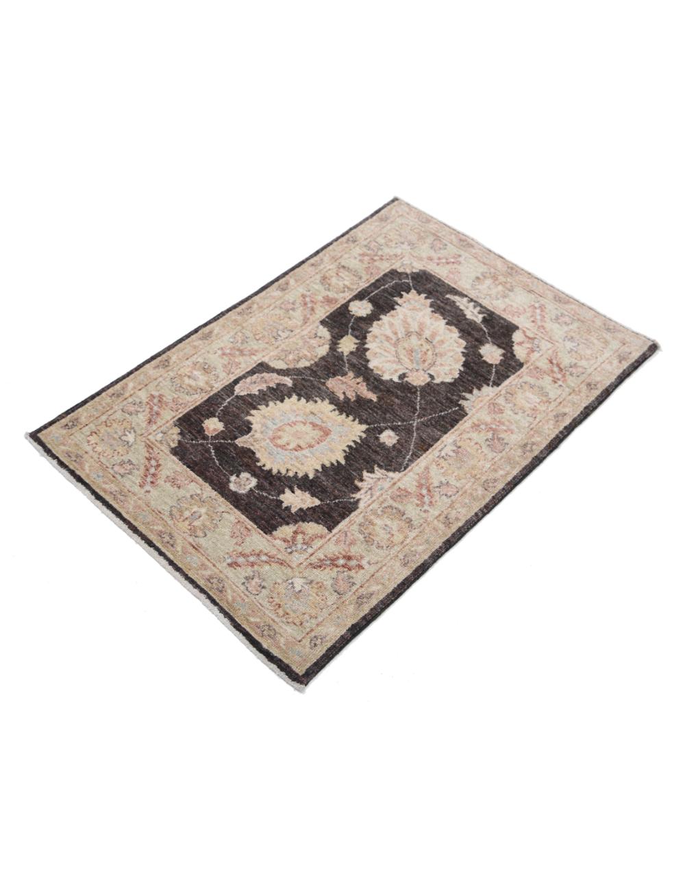 Ziegler 2' 1" X 3' 1" Hand-Knotted Wool Rug 2' 1" X 3' 1" (64 X 94) / Brown / Ivory