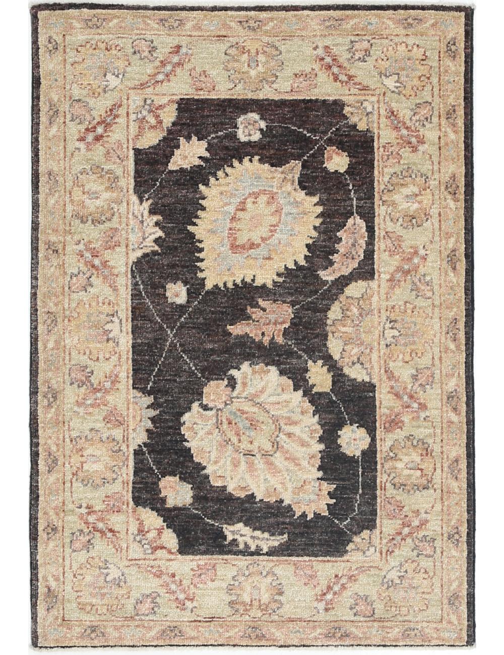 Ziegler 2' 1" X 3' 1" Hand-Knotted Wool Rug 2' 1" X 3' 1" (64 X 94) / Brown / Ivory