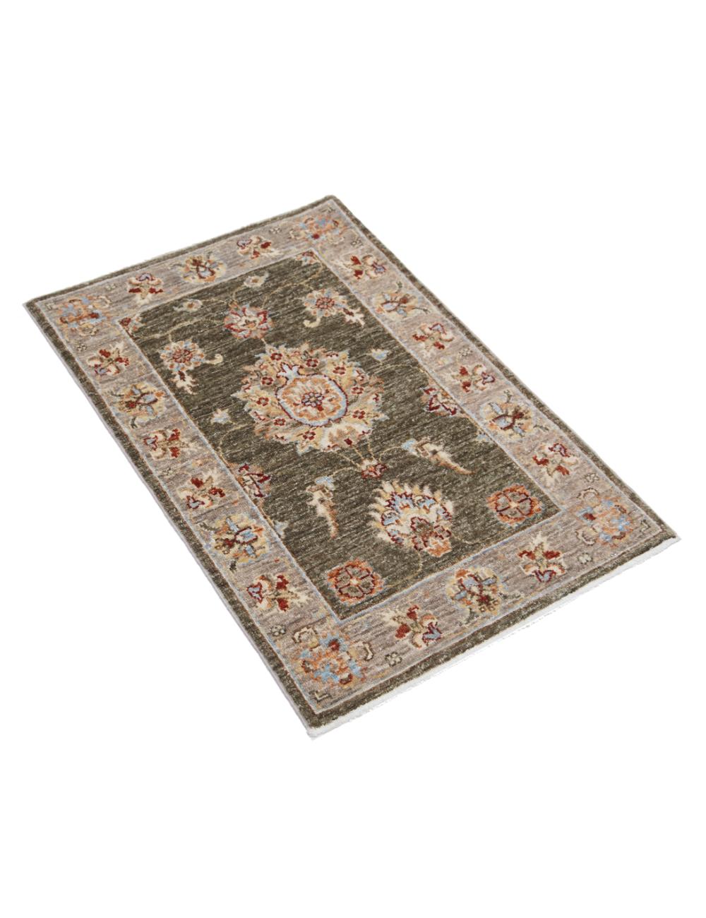 Ziegler 2' 0" X 2' 11" Hand-Knotted Wool Rug 2' 0" X 2' 11" (61 X 89) / Green / Grey