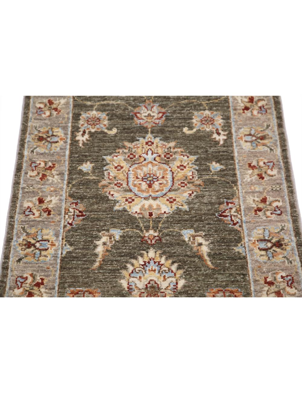 Ziegler 2' 0" X 2' 11" Hand-Knotted Wool Rug 2' 0" X 2' 11" (61 X 89) / Green / Grey