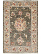 Ziegler 2' 0" X 2' 11" Hand-Knotted Wool Rug 2' 0" X 2' 11" (61 X 89) / Green / Grey