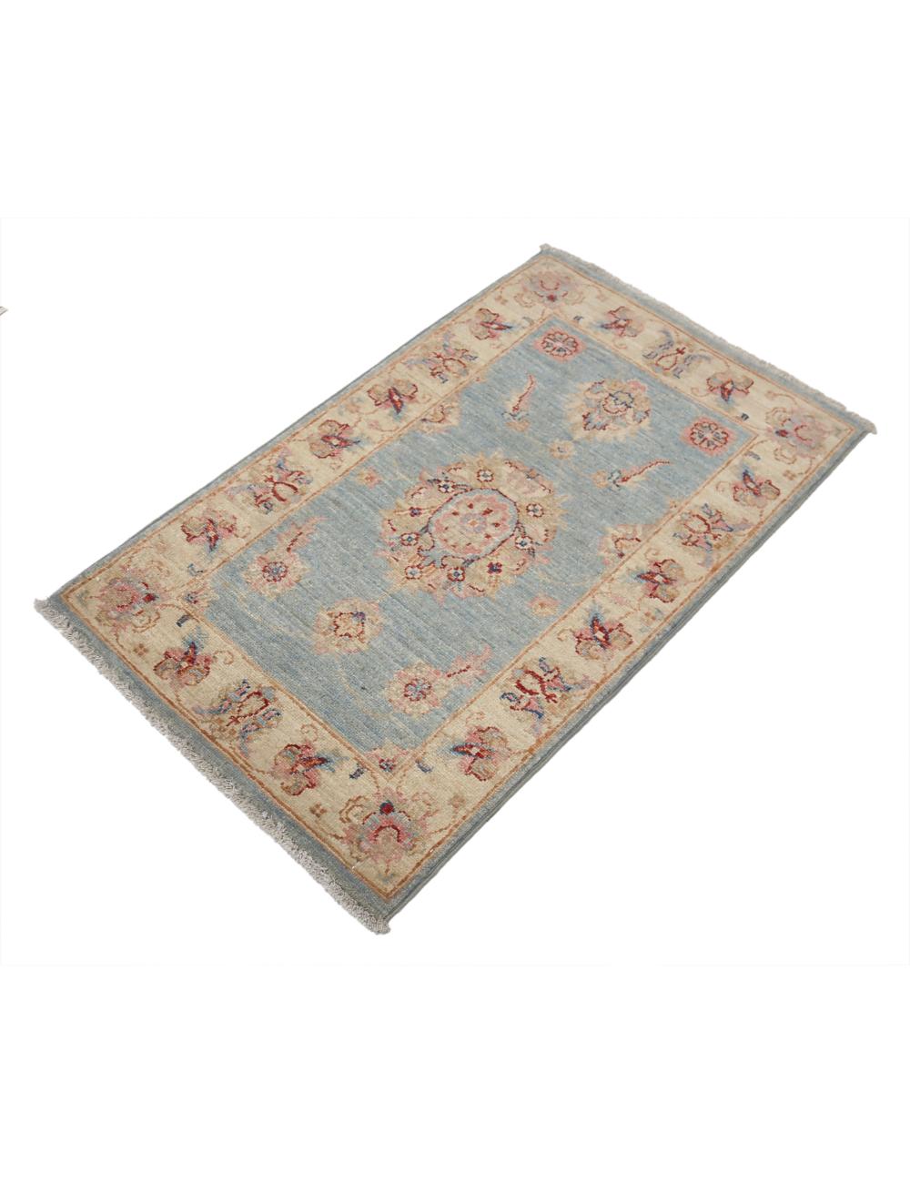 Ziegler 2' 0" X 3' 4" Hand-Knotted Wool Rug 2' 0" X 3' 4" (61 X 102) / Blue / Ivory