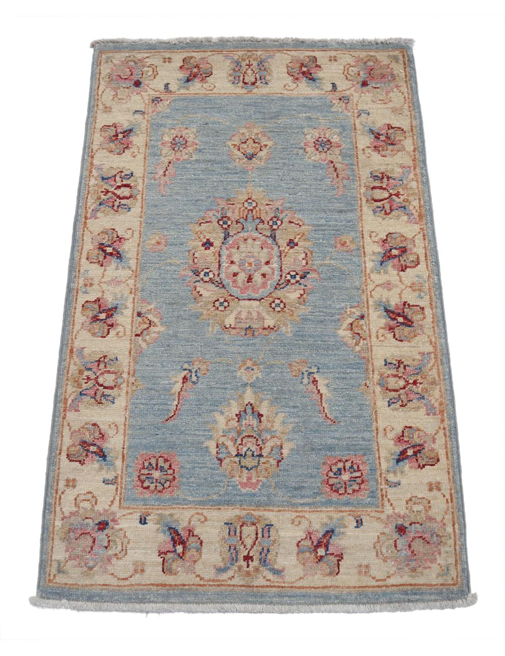 Ziegler 2' 0" X 3' 4" Hand-Knotted Wool Rug 2' 0" X 3' 4" (61 X 102) / Blue / Ivory