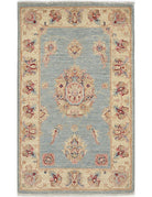 Ziegler 2' 0" X 3' 4" Hand-Knotted Wool Rug 2' 0" X 3' 4" (61 X 102) / Blue / Ivory