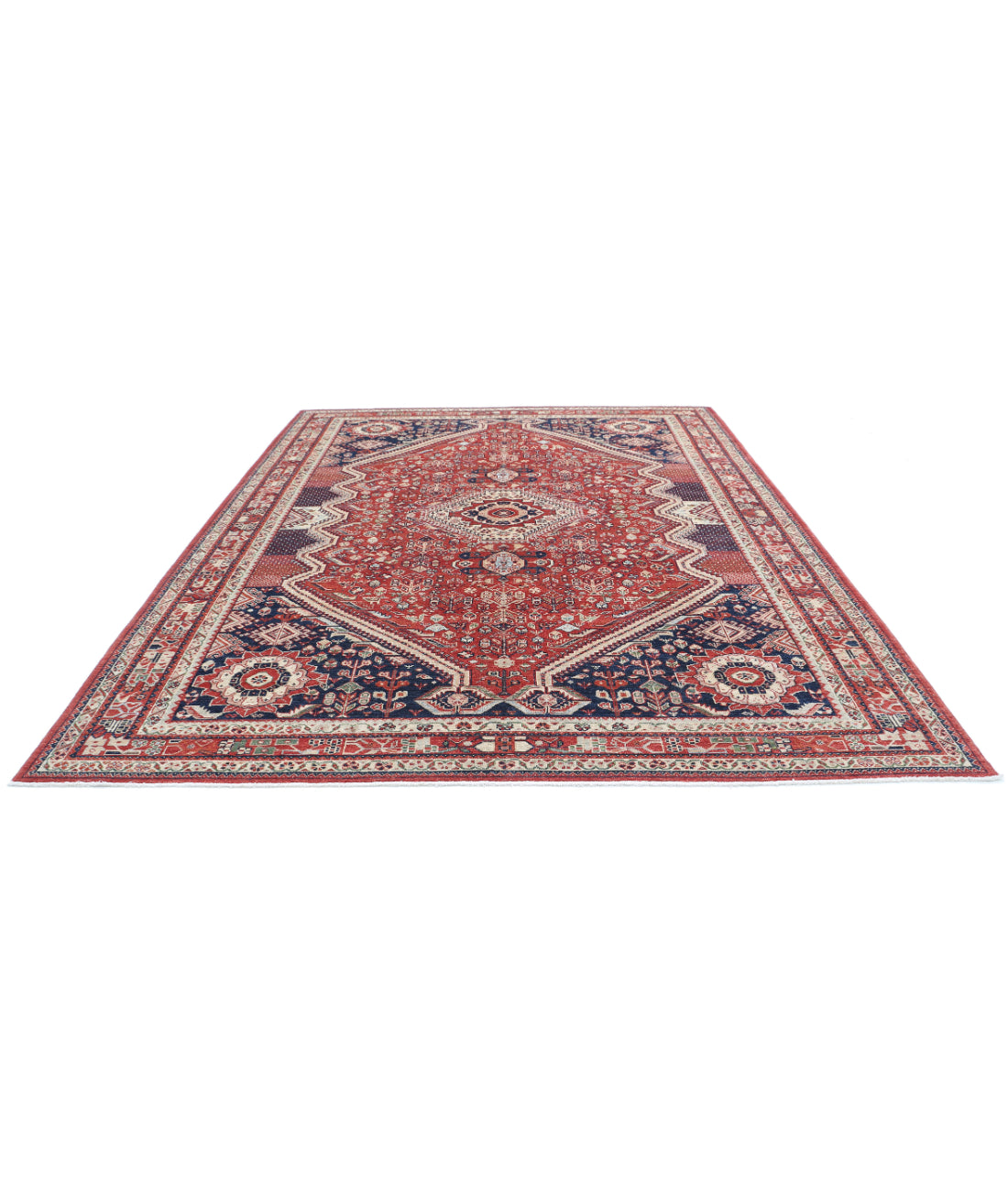 Ziegler 9'1'' X 11'7'' Hand-Knotted Wool Rug 9'1'' x 11'7'' (273 X 348) / Red / Blue