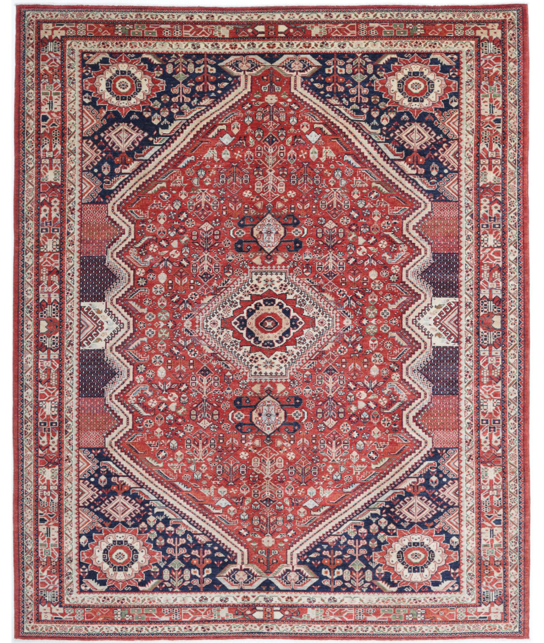 Ziegler 9'1'' X 11'7'' Hand-Knotted Wool Rug 9'1'' x 11'7'' (273 X 348) / Red / Blue