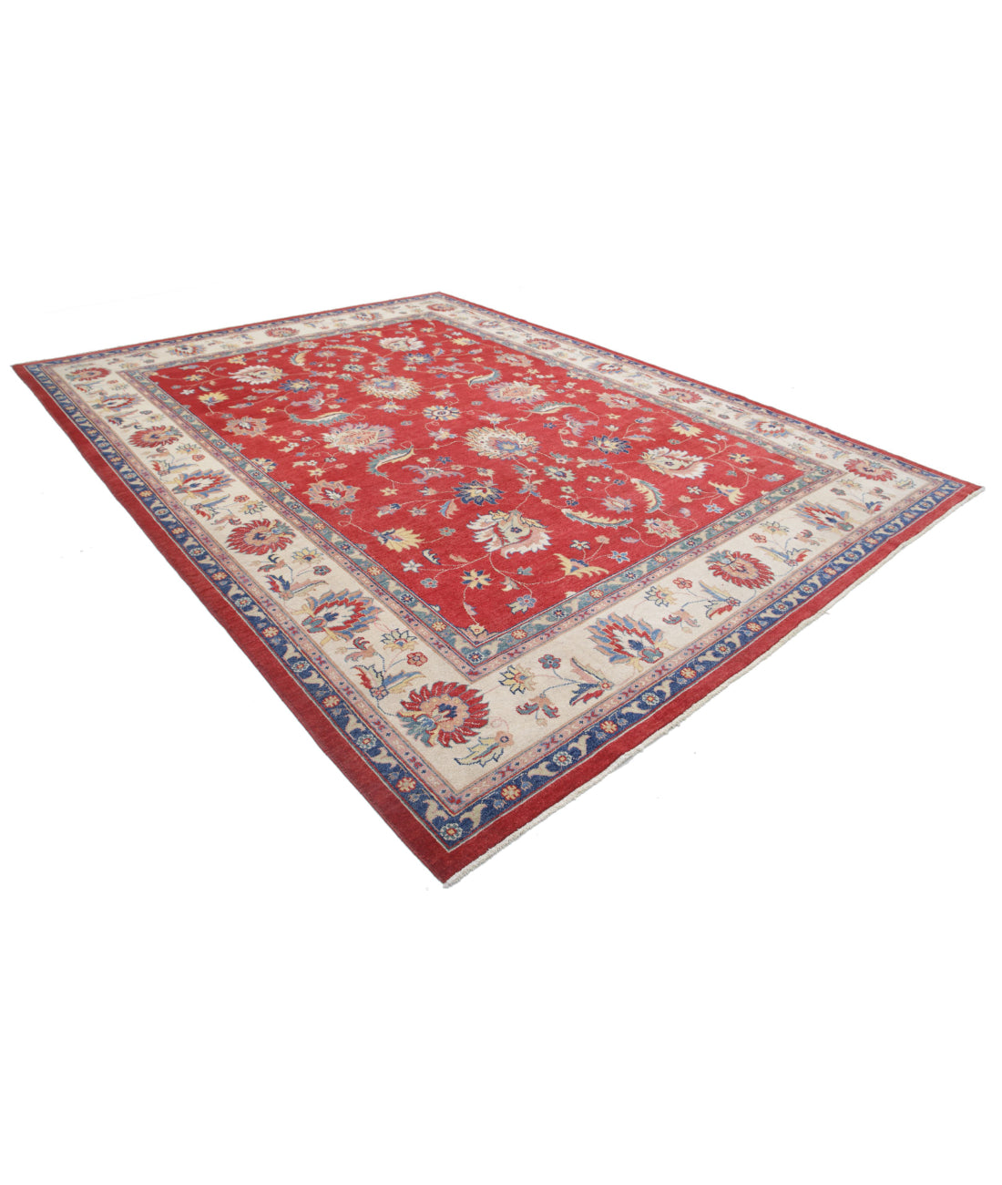 Ziegler 10'1'' X 13'3'' Hand-Knotted Wool Rug 10'1'' x 13'3'' (303 X 398) / Red / Ivory