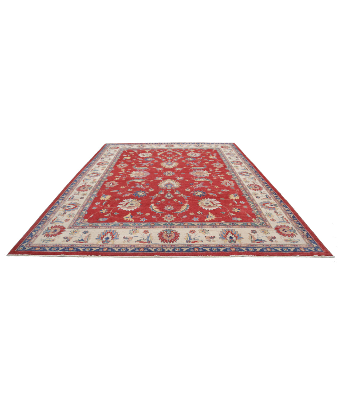 Ziegler 10'1'' X 13'3'' Hand-Knotted Wool Rug 10'1'' x 13'3'' (303 X 398) / Red / Ivory