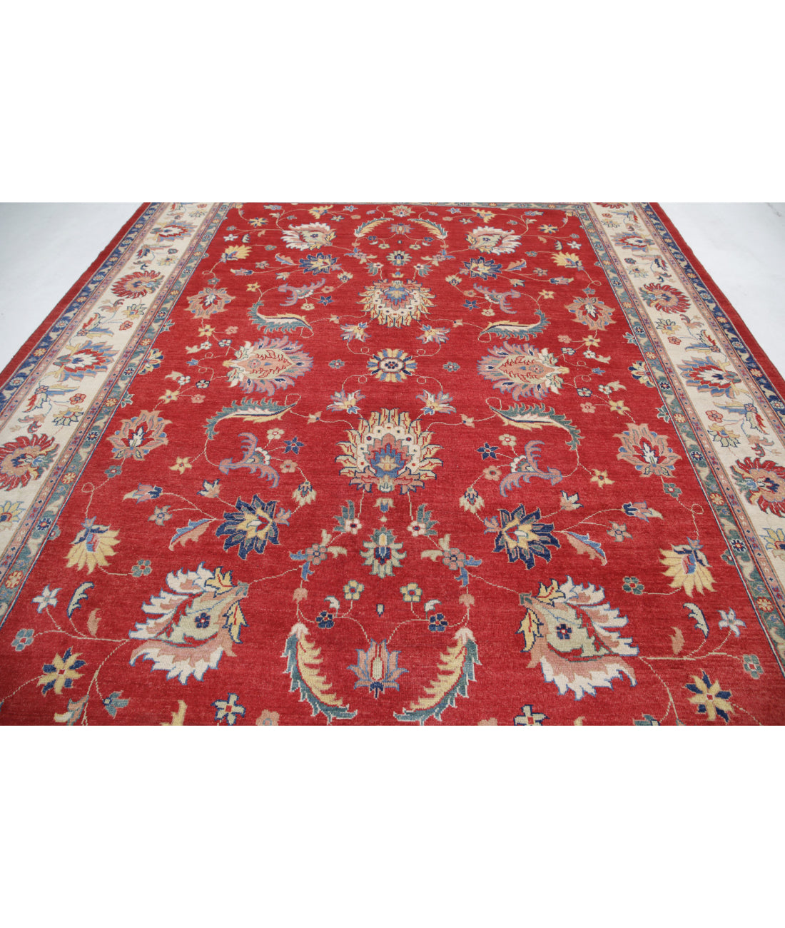 Ziegler 10'1'' X 13'3'' Hand-Knotted Wool Rug 10'1'' x 13'3'' (303 X 398) / Red / Ivory