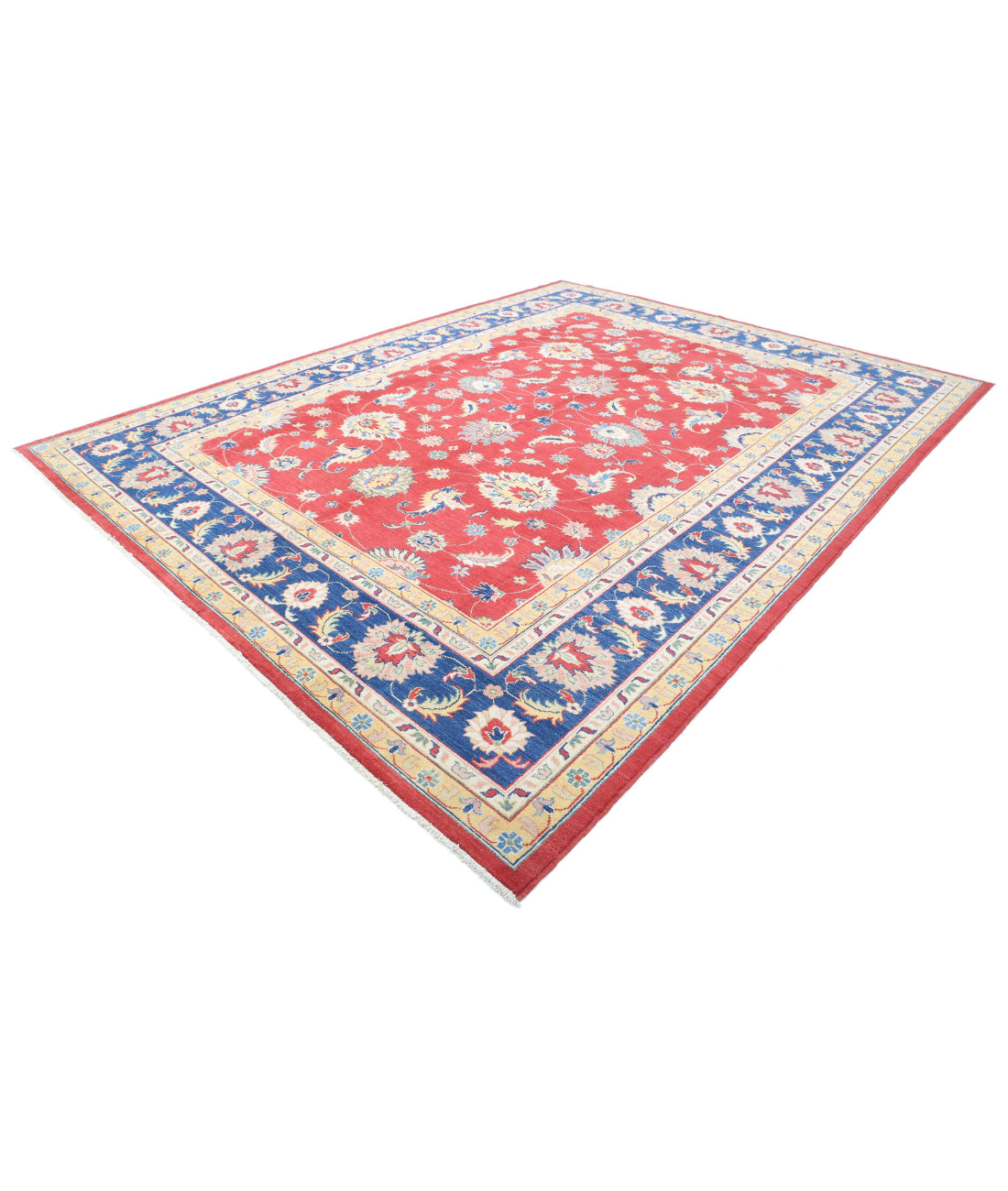 Ziegler 10'1'' X 13'2'' Hand-Knotted Wool Rug 10'1'' x 13'2'' (303 X 395) / Red / Blue