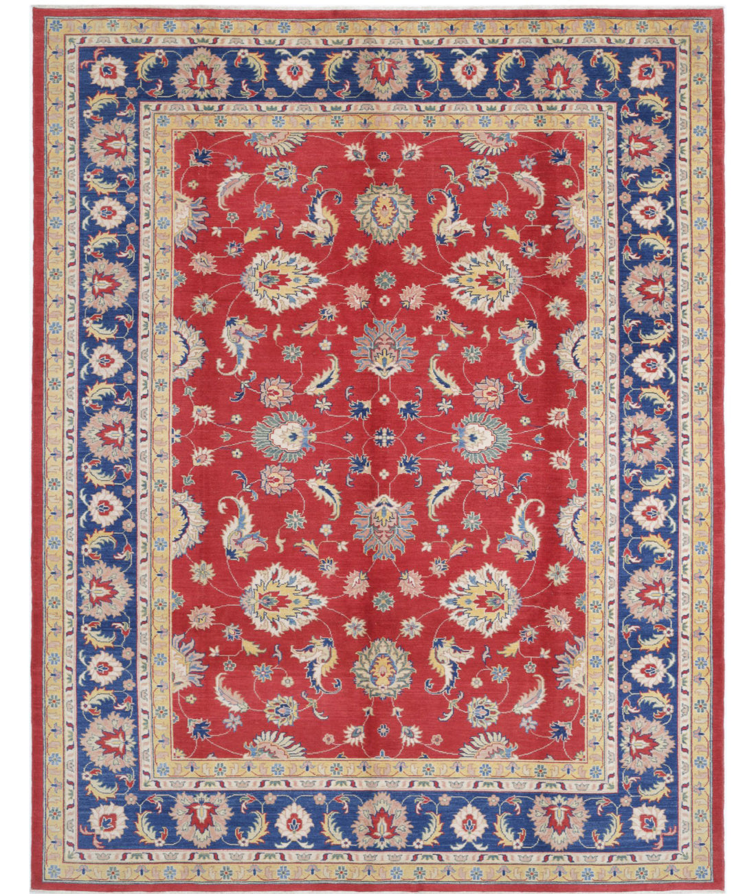 Ziegler 10'1'' X 13'2'' Hand-Knotted Wool Rug 10'1'' x 13'2'' (303 X 395) / Red / Blue