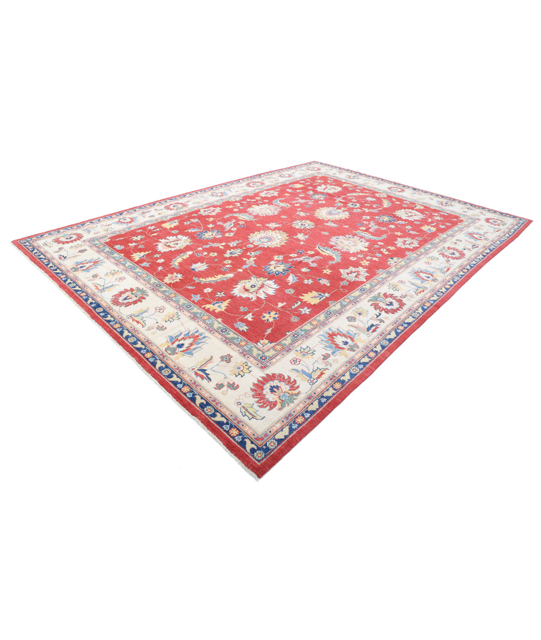 Ziegler 9'7'' X 13'7'' Hand-Knotted Wool Rug 9'7'' x 13'7'' (288 X 408) / Red / Ivory