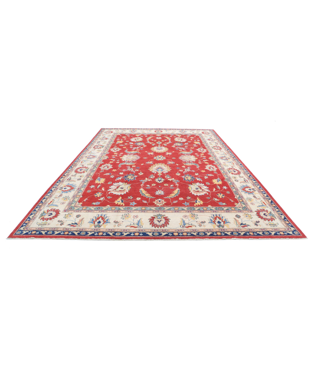 Ziegler 9'7'' X 13'7'' Hand-Knotted Wool Rug 9'7'' x 13'7'' (288 X 408) / Red / Ivory