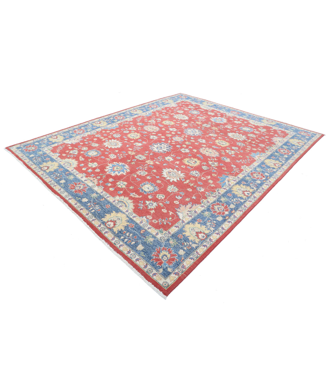 Ziegler 8'11'' X 11'0'' Hand-Knotted Wool Rug 8'11'' x 11'0'' (268 X 330) / Red / Blue