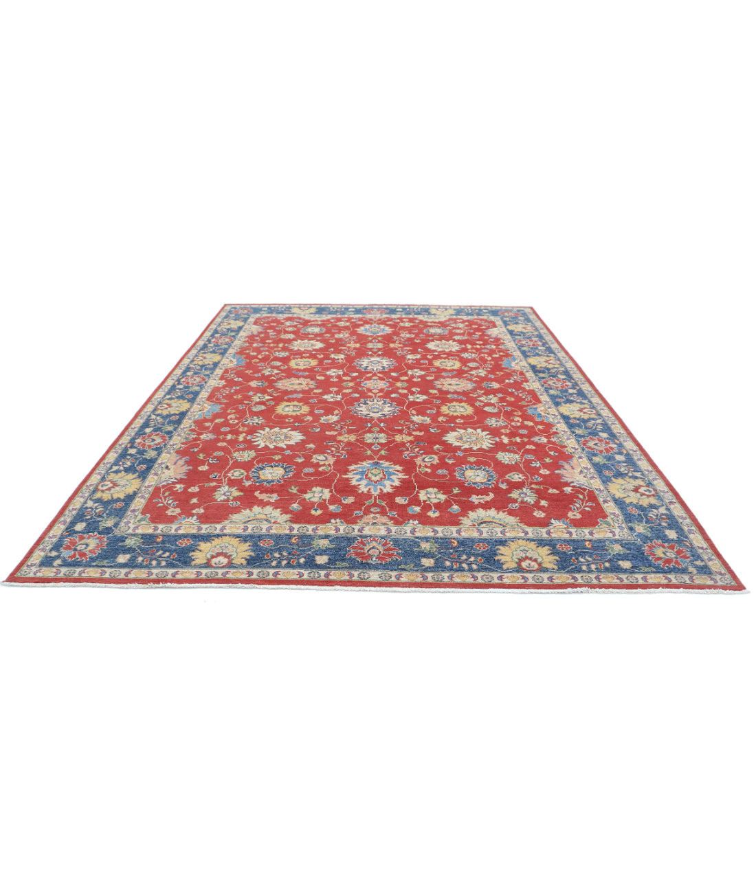 Ziegler 8'11'' X 11'0'' Hand-Knotted Wool Rug 8'11'' x 11'0'' (268 X 330) / Red / Blue