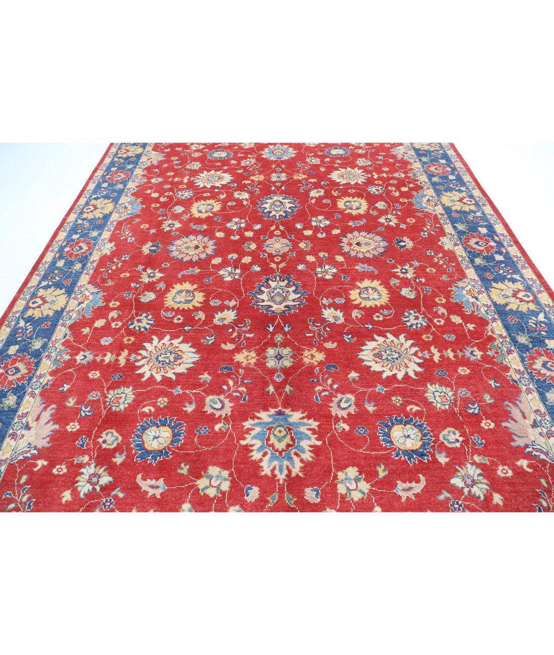 Ziegler 8'11'' X 11'8'' Hand-Knotted Wool Rug 8'11'' x 11'8'' (268 X 350) / Red / Blue