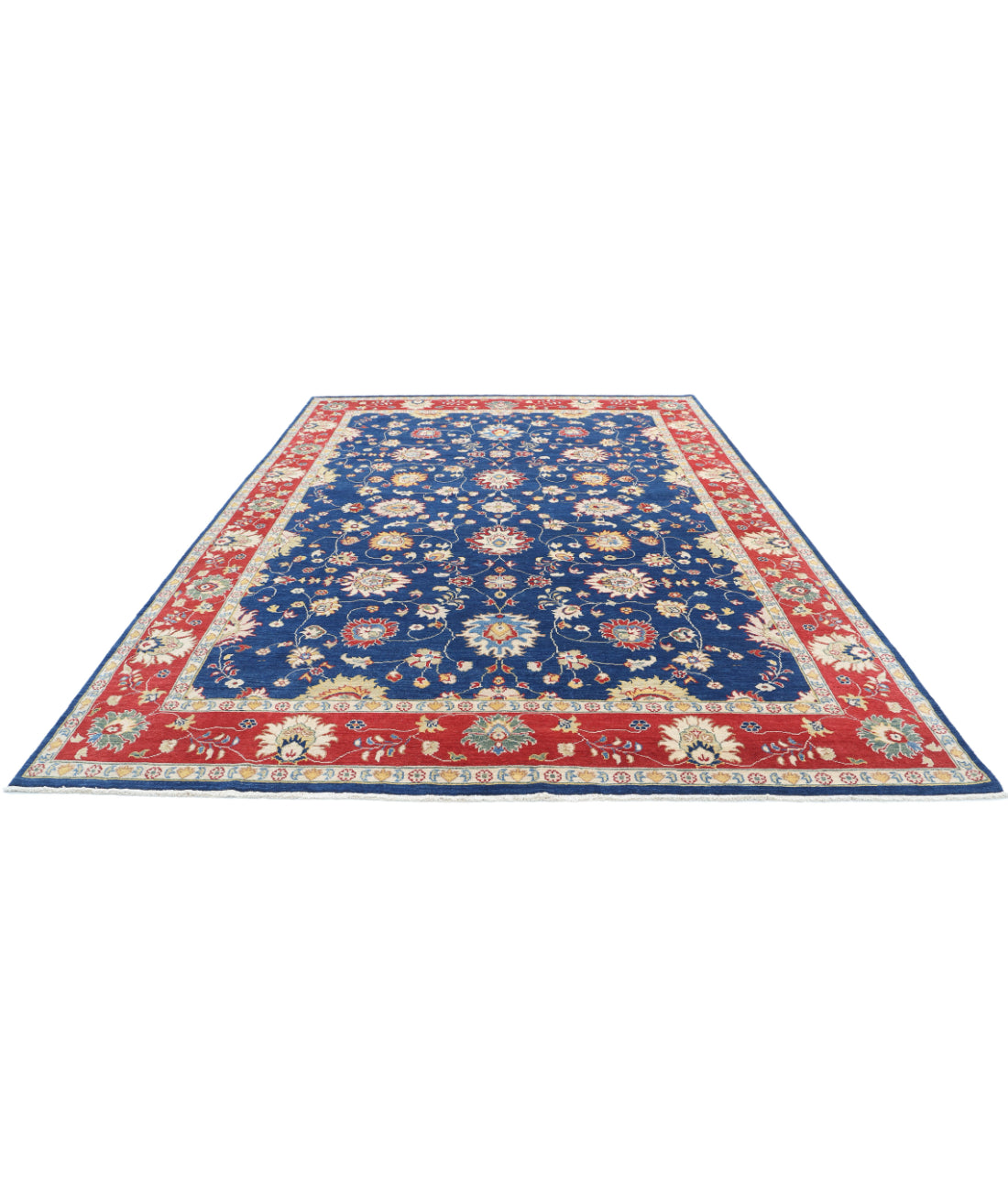 Ziegler 8'10'' X 12'3'' Hand-Knotted Wool Rug 8'10'' x 12'3'' (265 X 368) / Blue / Red