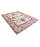 Ziegler 8'0'' X 10'0'' Hand-Knotted Wool Rug 8'0'' x 10'0'' (240 X 300) / Ivory / Red