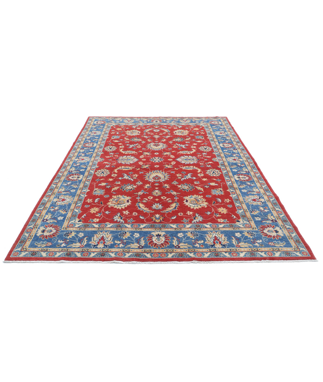 Ziegler 6'6'' X 9'3'' Hand-Knotted Wool Rug 6'6'' x 9'3'' (195 X 278) / Red / Blue