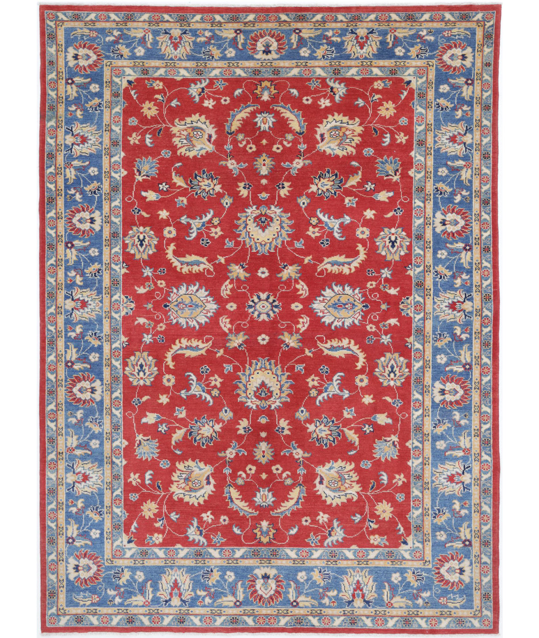 Ziegler 6'6'' X 9'3'' Hand-Knotted Wool Rug 6'6'' x 9'3'' (195 X 278) / Red / Blue