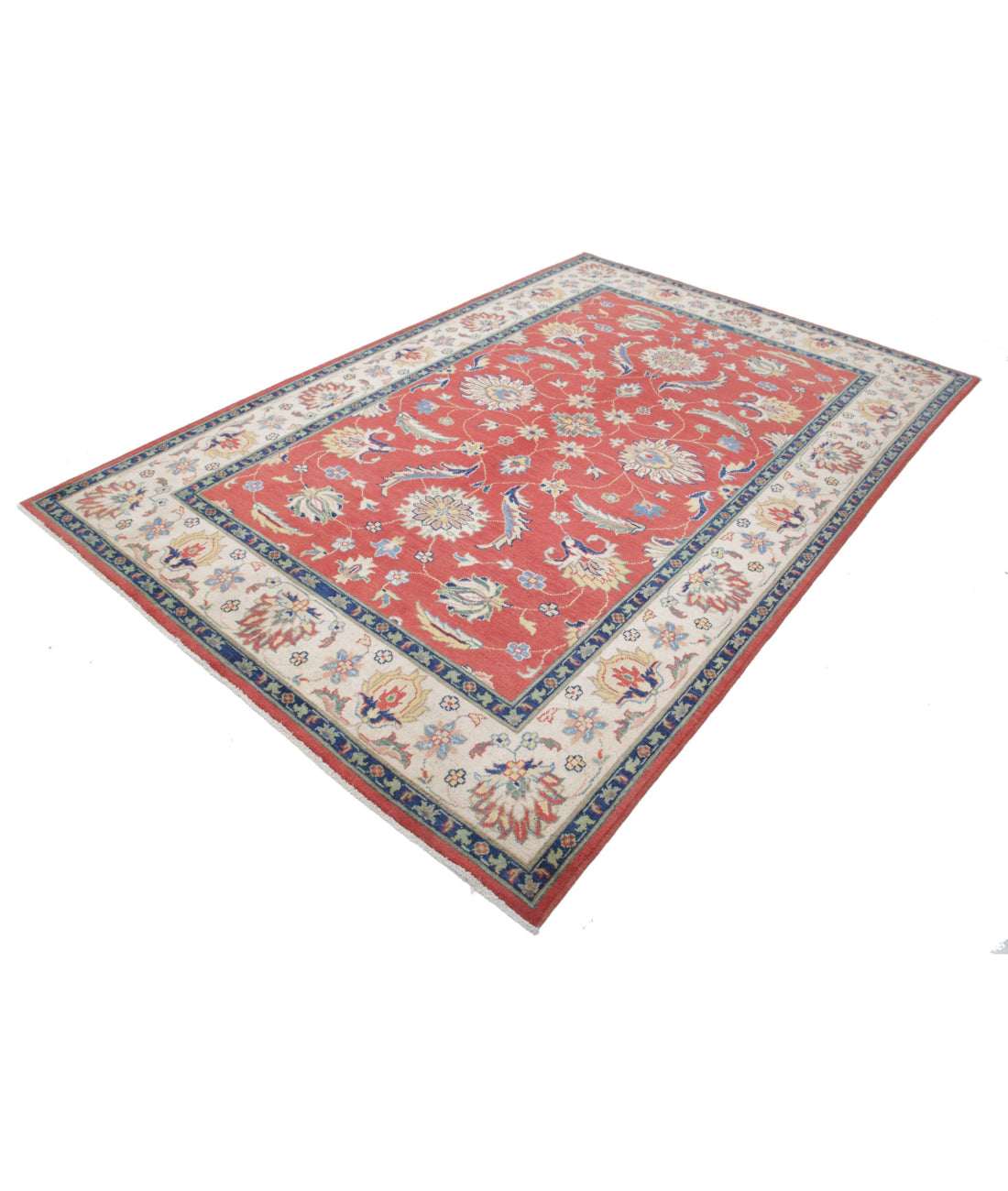 Ziegler 6'5'' X 9'8'' Hand-Knotted Wool Rug 6'5'' x 9'8'' (193 X 290) / Red / Ivory