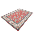 Ziegler 6'5'' X 9'8'' Hand-Knotted Wool Rug 6'5'' x 9'8'' (193 X 290) / Red / Ivory