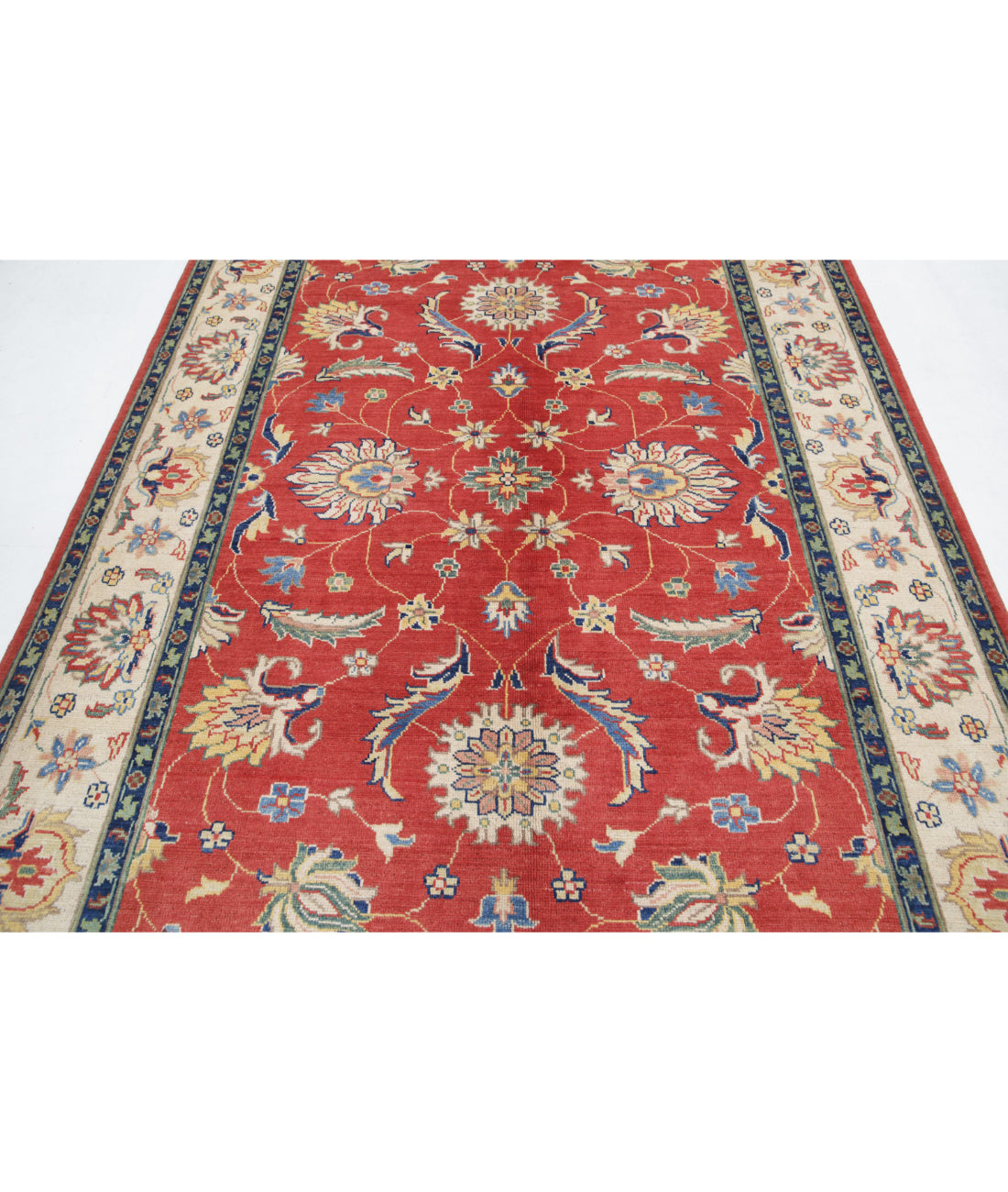 Ziegler 6'5'' X 9'8'' Hand-Knotted Wool Rug 6'5'' x 9'8'' (193 X 290) / Red / Ivory