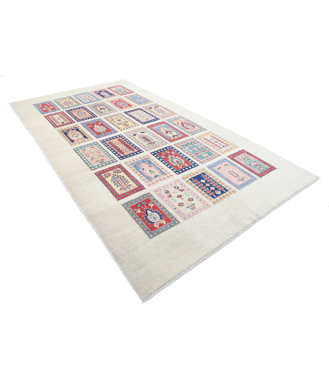 Ziegler 6'7'' X 11'2'' Hand-Knotted Wool Rug 6'7'' x 11'2'' (198 X 335) / Ivory / Red