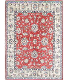 Ziegler 4'8'' X 6'10'' Hand-Knotted Wool Rug 4'8'' x 6'10'' (140 X 205) / Red / Ivory