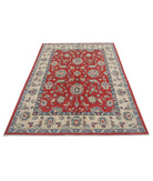 Ziegler 4'9'' X 6'9'' Hand-Knotted Wool Rug 4'9'' x 6'9'' (143 X 203) / Red / Ivory