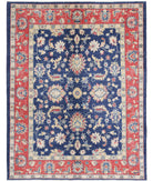 Ziegler 4'10'' X 6'4'' Hand-Knotted Wool Rug 4'10'' x 6'4'' (145 X 190) / Blue / Red