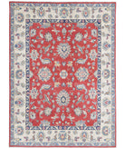 Ziegler 4'9'' X 6'8'' Hand-Knotted Wool Rug 4'9'' x 6'8'' (143 X 200) / Red / Ivory