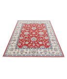 Ziegler 4'9'' X 6'5'' Hand-Knotted Wool Rug 4'9'' x 6'5'' (143 X 193) / Red / Ivory