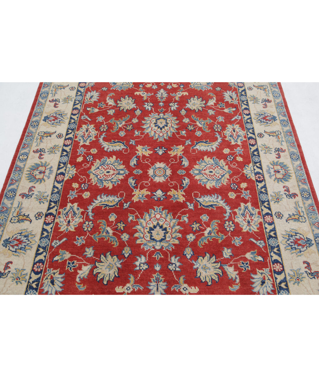 Ziegler 4'9'' X 6'5'' Hand-Knotted Wool Rug 4'9'' x 6'5'' (143 X 193) / Red / Ivory