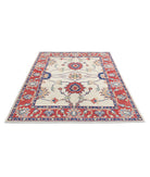 Ziegler 5'1'' X 6'9'' Hand-Knotted Wool Rug 5'1'' x 6'9'' (153 X 203) / Ivory / Red