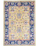 Ziegler 4'9'' X 6'8'' Hand-Knotted Wool Rug 4'9'' x 6'8'' (143 X 200) / Gold / Blue