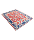 Ziegler 5'0'' X 6'5'' Hand-Knotted Wool Rug 5'0'' x 6'5'' (150 X 193) / Red / Blue