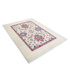 Ziegler 5'1'' X 6'9'' Hand-Knotted Wool Rug 5'1'' x 6'9'' (153 X 203) / Ivory / Red