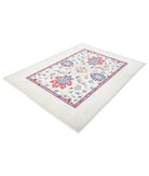 Ziegler 5'1'' X 6'9'' Hand-Knotted Wool Rug 5'1'' x 6'9'' (153 X 203) / Ivory / Red