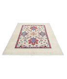 Ziegler 5'1'' X 6'9'' Hand-Knotted Wool Rug 5'1'' x 6'9'' (153 X 203) / Ivory / Red