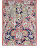 Ziegler 5'2'' X 6'11'' Hand-Knotted Wool Rug 5'2'' x 6'11'' (155 X 208) / Red / Blue