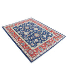 Ziegler 5'0'' X 6'4'' Hand-Knotted Wool Rug 5'0'' x 6'4'' (150 X 190) / Blue / Red