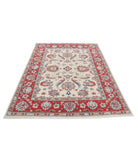 Ziegler 5'6'' X 7'3'' Hand-Knotted Wool Rug 5'6'' x 7'3'' (165 X 218) / Ivory / Red