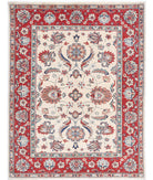 Ziegler 5'6'' X 7'3'' Hand-Knotted Wool Rug 5'6'' x 7'3'' (165 X 218) / Ivory / Red