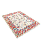 Ziegler 4'10'' X 6'4'' Hand-Knotted Wool Rug 4'10'' x 6'4'' (145 X 190) / Ivory / Red