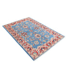 Ziegler 4'1'' X 5'11'' Hand-Knotted Wool Rug 4'1'' x 5'11'' (123 X 178) / Blue / Red