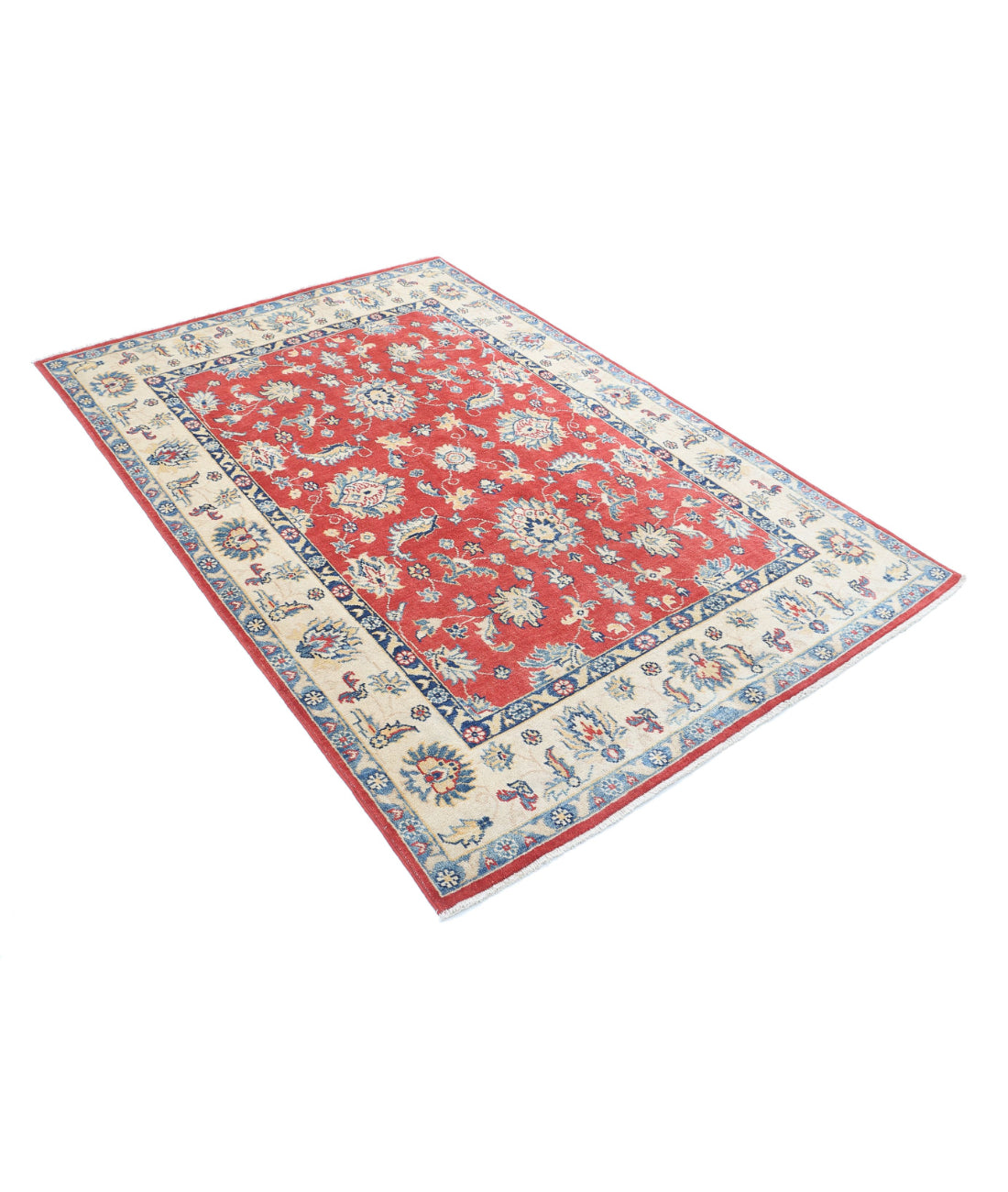 Ziegler 4'8'' X 6'10'' Hand-Knotted Wool Rug 4'8'' x 6'10'' (140 X 205) / Red / Ivory