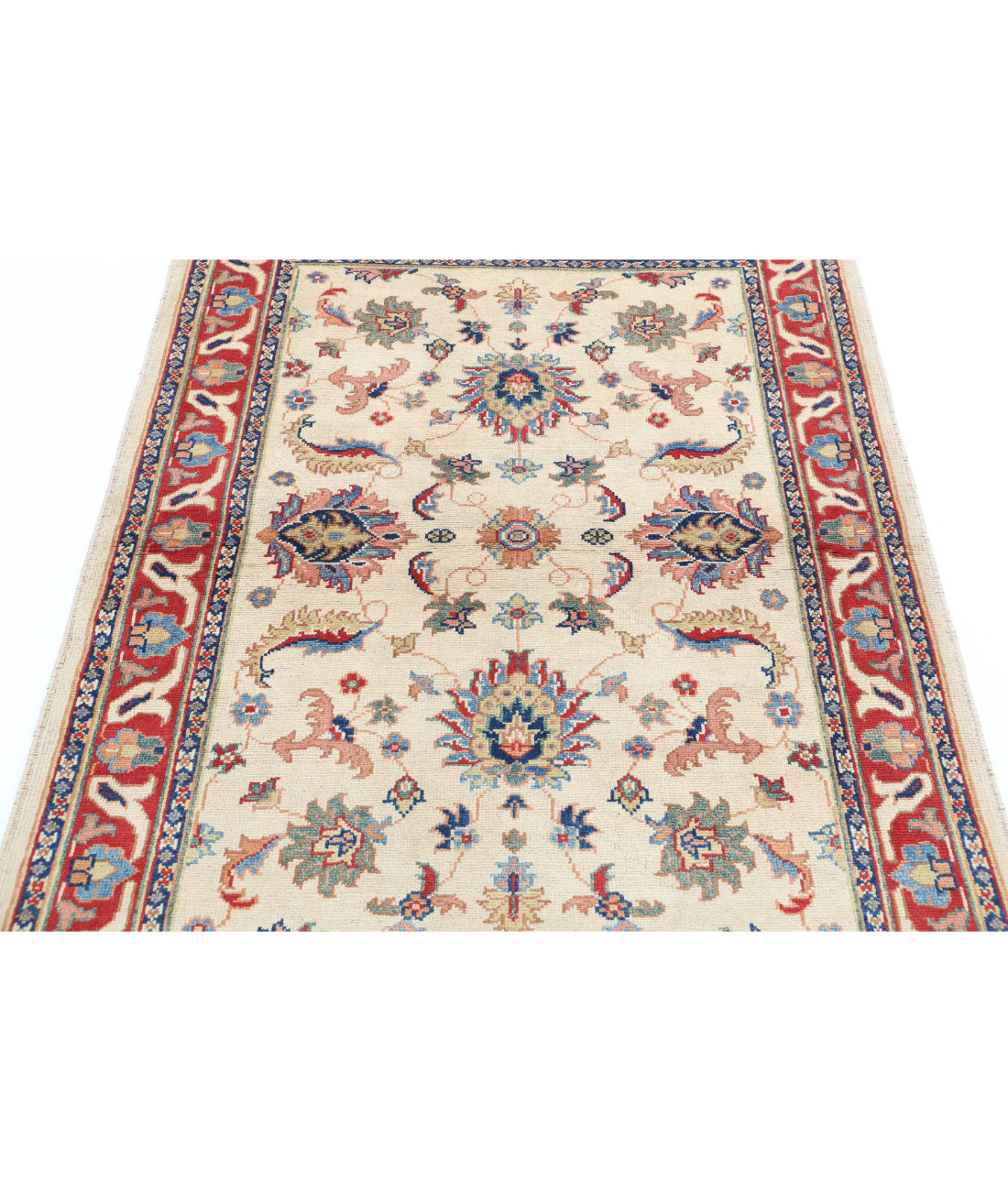 Ziegler 4'2'' X 5'6'' Hand-Knotted Wool Rug 4'2'' x 5'6'' (125 X 165) / Ivory / Red